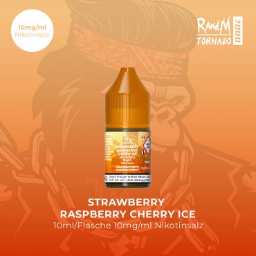 RandM Tornado 7000 - Straw Rasberry Cherry Ice - E-Liquid - Nikotinsalz - 10 mg
