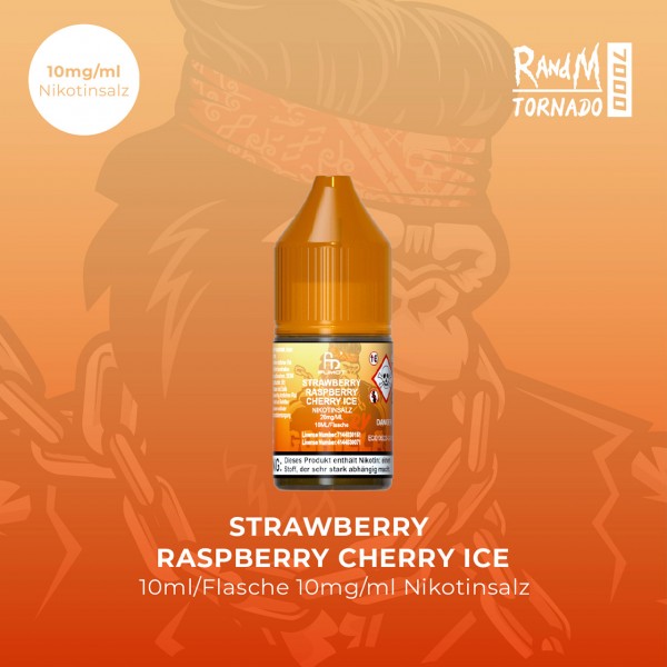RandM Tornado 7000 - Straw Rasberry Cherry Ice - E-Liquid - Nikotinsalz - 10 mg