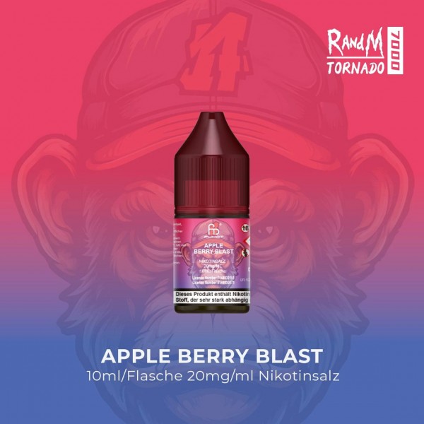 RandM Tornado 7000 - Apple Berry Blast - E-Liquid - Nikotinsalz - 20 mg