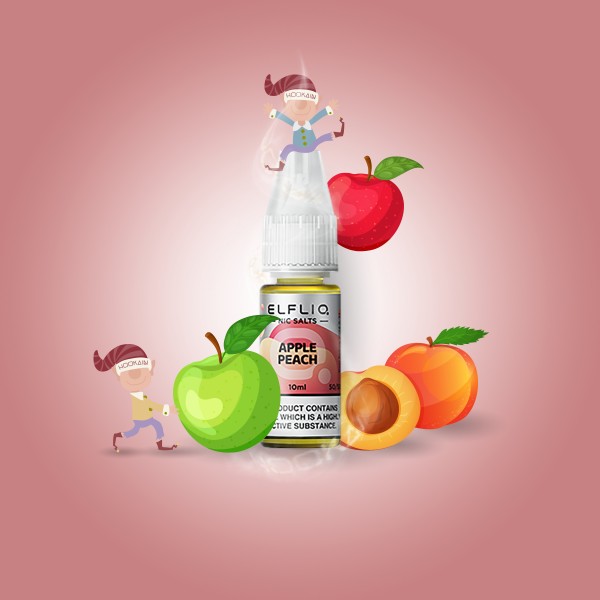 Elf Bar - ElfliQ - E-Liquid - Nikotinsalz - Apple Peach - 10 mg