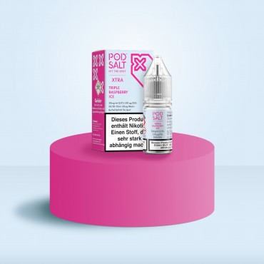 Pod Salt Xtra - E-Liquid - Nikotinsalz - Triple Raspberry Ice - 10 ml - 20 mg Pod Salt Xtra - E-Liquid - Nikotinsalz - Triple Raspberry Ice - 10 ml - 20 mg