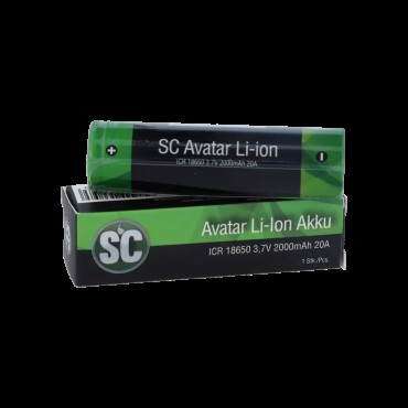 SC - Akkuzelle - 18650er - 2000 mAh Akku - 3.7 V SC - Akkuzelle - 18650er - 2000 mAh Akku - 3.7 V