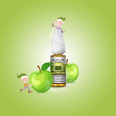 Elf Bar - ElfliQ - E-Liquid - Nikotinsalz - Sour Apple - 10 mg