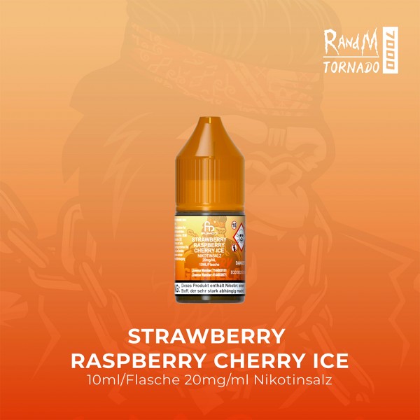 RandM Tornado 7000 - Straw Rasberry Cherry Ice - E-Liquid - Nikotinsalz - 20 mg