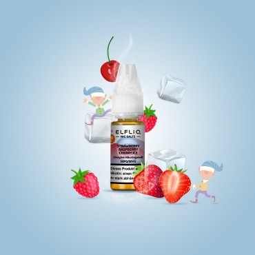 Elf Bar - ElfliQ - E-Liquid - Nikotinsalz - Strawberry Raspberry Cherry Ice - 10 mg