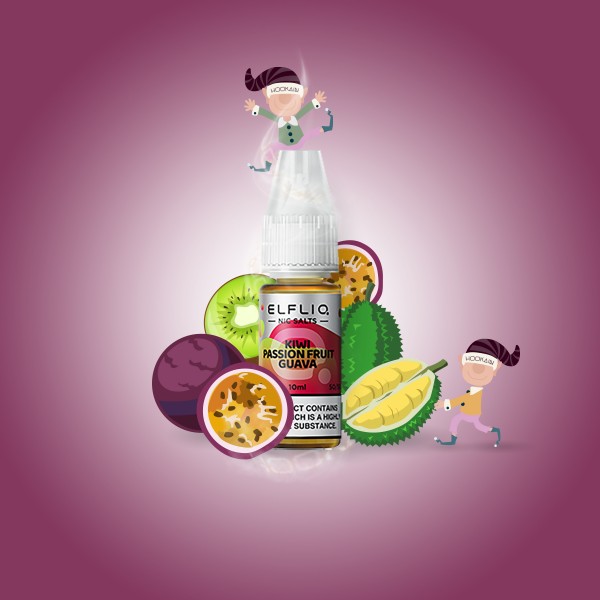 Elf Bar - ElfliQ - E-Liquid - Nikotinsalz - Kiwi Passion Fruit Guava - 10 mg