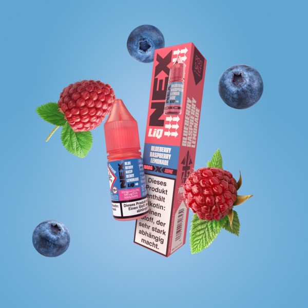 NexLiq - Pod Salt- NicSalt - Blueberry Raspberry Lemonade - 10 ml - 0 mg