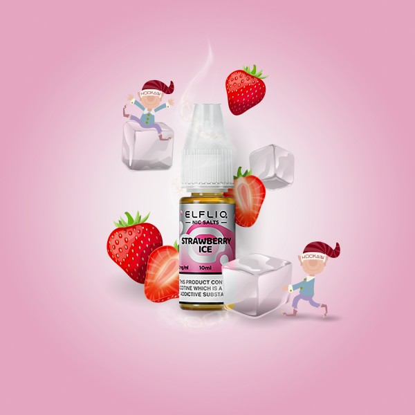 Elf Bar - ElfliQ - E-Liquid - Nikotinsalz - Strawberry Ice - 10 mg