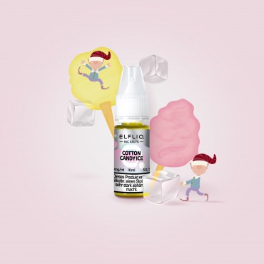 Elf Bar - ElfliQ - E-Liquid - Nikotinsalz - Cotton Candy - 10 mg