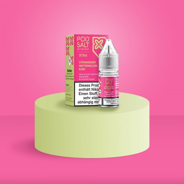 Pod Salt Xtra - E-Liquid - Nikotinsalz - Strawberry Watermelon Kiwi - 10 ml - 20 mg
