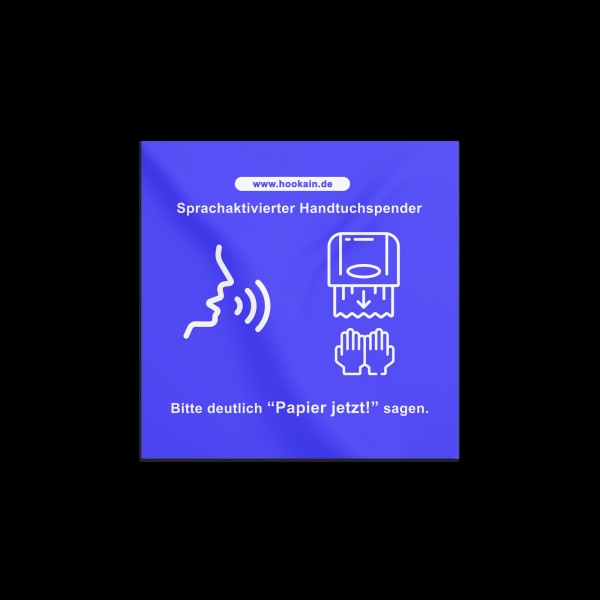 Hookain - Sticker -  Handtuchspender - 7.4 x 7.4 cm