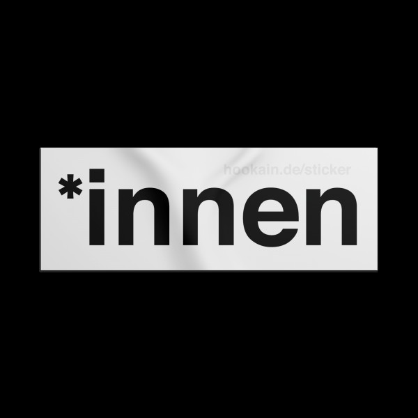 Hookain - Sticker - Hooka*Innen - 14.8 x 5 cm